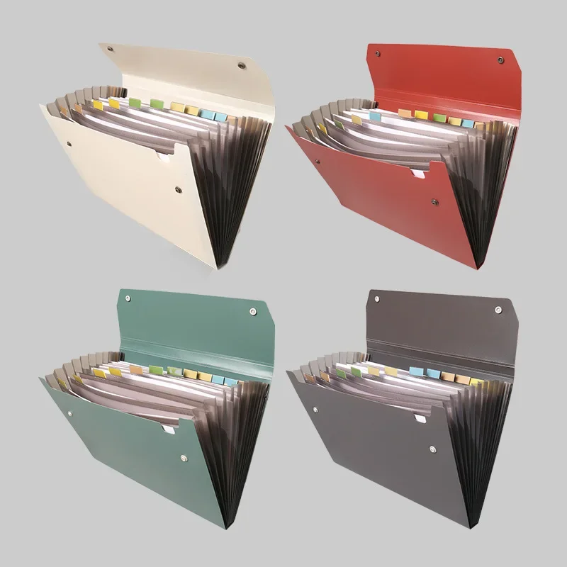 Expandable Accordion File Folder 13 Pockets - Organizador de arquivos expansível A4 com