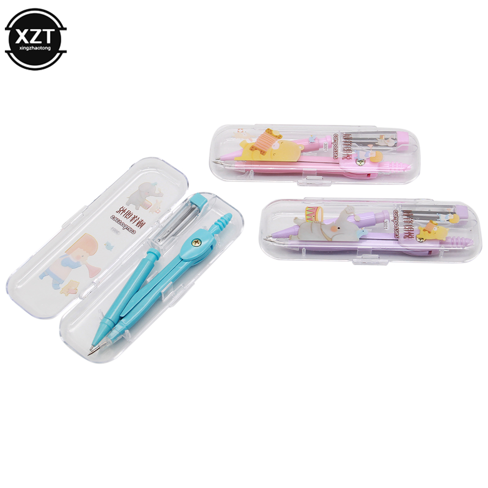 Escola bússola bonito menina p - Math Geometry Set With Compass avaliação e preço