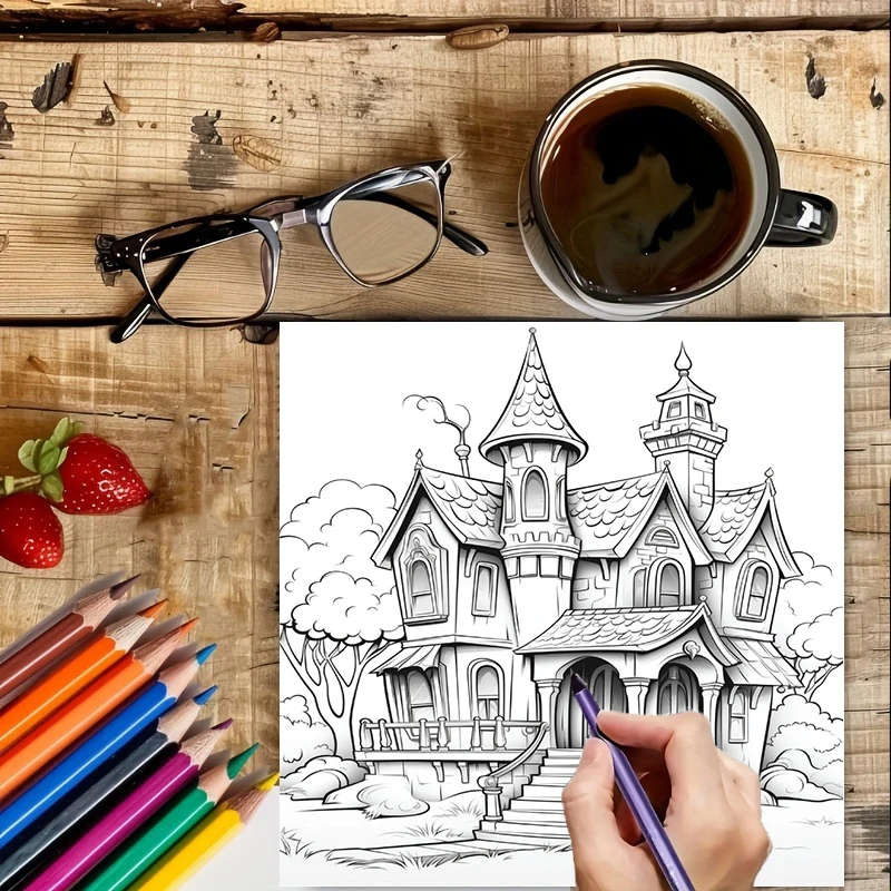 Livro de Colorir Casa Assombra - School Supplies avaliação e preço