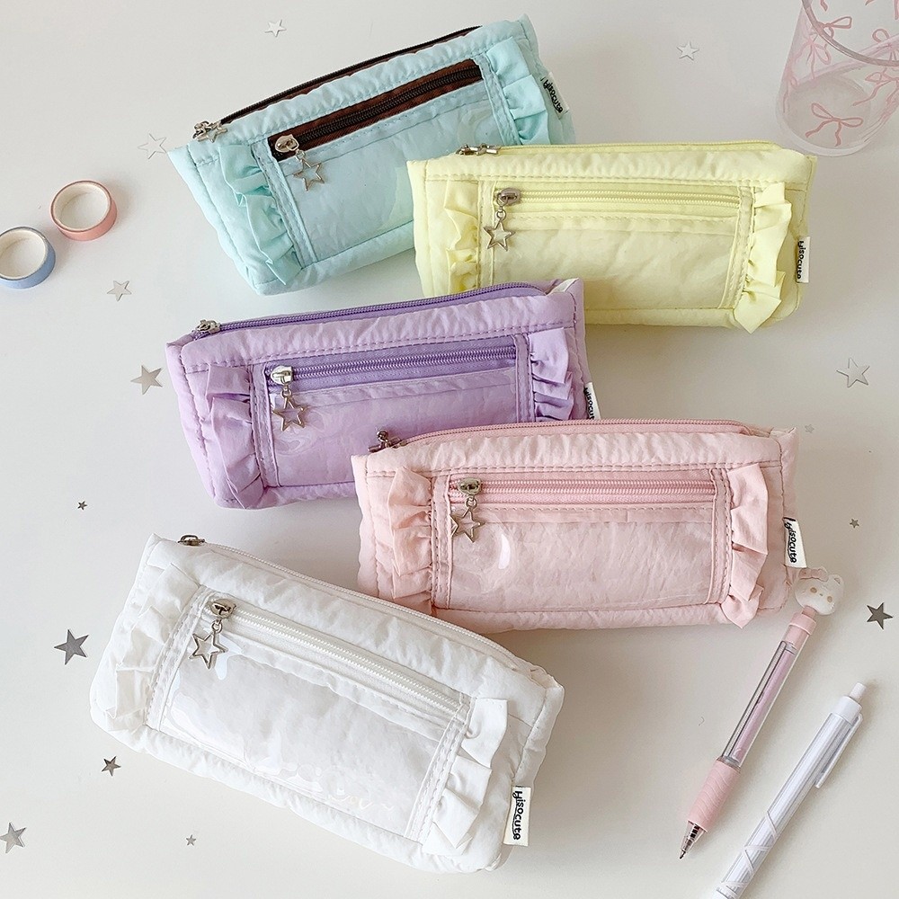 Estojo de Papelaria Coreano co - Aesthetic Large Pencil Case Pouch avaliação e preço
